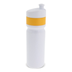 Borraccia sportiva di plastica BPA free con dettaglio colorato 750ml color giallo seconda vista