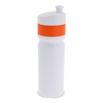 Borraccia sportiva di plastica BPA free con dettaglio colorato 750ml color arancione seconda vista