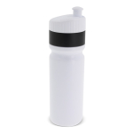 Borraccia sportiva di plastica BPA free con dettaglio colorato 750ml color bianco/nero seconda vista