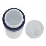 Borraccia sportiva di plastica BPA free con dettaglio colorato 750ml color blu scuro quarta vista