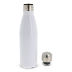Borraccia termica in acciaio inox a doppia parete a colori 500 ml color bianco terza vista