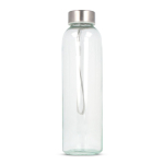 Bottiglia in vetro trasparente con tappo antigoccia e cinturino 500 ml color trasparente seconda vista