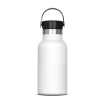Borraccia in acciaio inox con rivestimento in polvere e manico 350ml color bianco