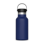Borraccia in acciaio inox con rivestimento in polvere e manico 350ml color blu scuro