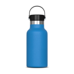 Borraccia in acciaio inox con rivestimento in polvere e manico 350ml color azzurro