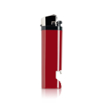 Accendino usa e getta in vari colori con apribottiglie color rosso scuro