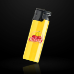 Accendino elettronico con fiamma resistente al vento color giallo