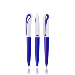 Penna in plastica a forma di cigno in vari colori e inchiostro nero color blu reale