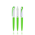 Penna in plastica a forma di cigno in vari colori e inchiostro nero color verde chiaro 