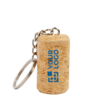 Portachiavi in sughero naturale ideale da personalizzare color marrone chiaro vue d'impression