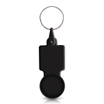 Portachiavi in plastica con gettone per carrello ideale per la spesa color nero vue 11