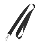 Lanyard economici personalizzati su un lato largo 20 mm BasicStyle color nero vue 11