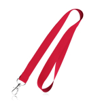 Lanyard economici personalizzati su un lato largo 20 mm BasicStyle color rosso