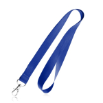 Lanyard economici personalizzati su un lato largo 20 mm BasicStyle color blu reale