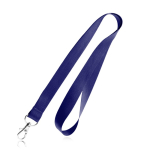 Lanyard economici personalizzati su un lato largo 20 mm BasicStyle color blu mare