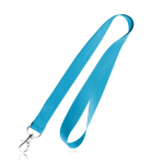 Lanyard economici personalizzati su un lato largo 20 mm BasicStyle color azzurro
