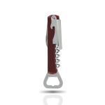 Cavatappi con lama ed apribottiglie in acciaio inox e PS Chef color bordò