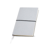 Taccuino A5 in pelle riciclata elastico orizzontale pagine puntinate vue 1