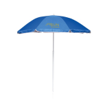 Ombrellone da spiaggia in poliestere 170T con protezione UV Ø180 color blu reale vue avec logo imprimé