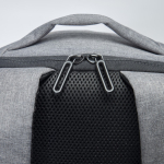 Zaino antitaccheggio in nylon con tasca posteriore e tasca pc 15,6'' color grigio scuro