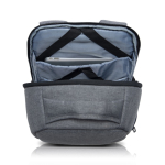 Zaino antitaccheggio in nylon con tasca posteriore e tasca pc 15,6'' color grigio scuro