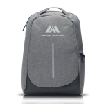 Zaino antitaccheggio in nylon con tasca posteriore e tasca pc 15,6'' color grigio scuro