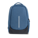 Zaino antitaccheggio in nylon con tasca posteriore e tasca pc 15,6'' color blu mare