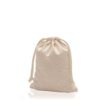 Sacchetto in cotone 140g/m² certificato OEKO-TEX® 10x14cm color beige