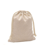 Sacchetto in cotone 140g/m² certificato OEKO-TEX® 10x14cm color beige vue d'impression