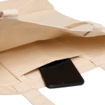 Shopper in cotone ideale per la spesa con tasca interna 310 g/m² color beige