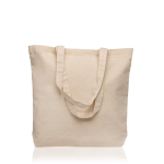 Shopper in cotone ideale per la spesa con tasca interna 310 g/m² color beige