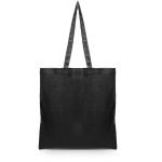 Borsa di cotone organico con manici lunghi 140 g/m2 Upcycling color nero vue 11