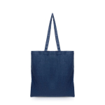 Borsa di cotone organico con manici lunghi 140 g/m2 Upcycling color blu mare vue d'impression