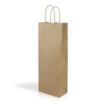 Busta per bottiglia di carta kraft da 120 g/m² con certificazione FSC color naturale