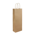 Busta per bottiglia di carta kraft da 120 g/m² con certificazione FSC color naturale vue d'impression
