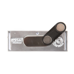 Targhetta identificativa in argento lucido chiusura magnetica 71x24mm color argento