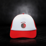 Cappellino da adulto con rete posteriore traspirante e pannello frontale 370 g/m2 color rosso vue detaillée 1