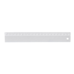 Righello promozionale 20 cm in PS con indicazione in rilievo Centimeter color bianco