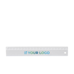 Righello promozionale 20 cm in PS con indicazione in rilievo Centimeter color bianco vue d'impression