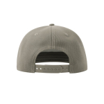 Cappello 5 pannelli con visiera piatta in poliestere riciclato 300g/m² color grigio chiaro vue detaillée 2