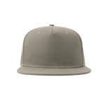 Cappello 5 pannelli con visiera piatta in poliestere riciclato 300g/m² color grigio chiaro vue detaillée 6