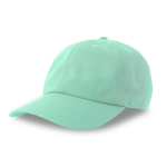 Cappellino destrutturato con chiusura a fibbia e misto cotone 280 g/m² color acquamarina