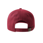 Cappellino destrutturato con chiusura a fibbia e misto cotone 280 g/m² color rosso scuro vue detaillée 2