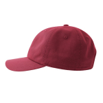Cappellino destrutturato con chiusura a fibbia e misto cotone 280 g/m² color rosso scuro