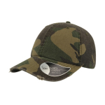 Cappellino stile americano anni '90 in twill di cotone chino 280 g/m² color mimetico