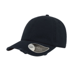 Cappellino stile americano anni '90 in twill di cotone chino 280 g/m² color blu mare vue d'impression