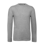 Maglia da uomo a maniche lunghe in cotone organico da 140 g/m² B&C color grigio jeansato