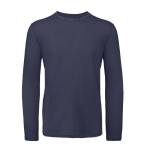 Maglia da uomo a maniche lunghe in cotone organico da 140 g/m² B&C color blu mare
