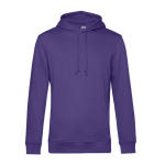 Felpa con cappuccio in cotone organico e poliestere 280 g/m² B&C color viola