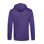 Felpa con cappuccio in cotone organico e poliestere 280 g/m² B&C color viola vue detaillée 2